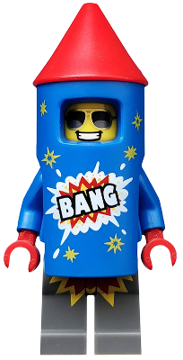LEGO Collectible Minifigures 71021-5 Firework Guy, minifigure in rocket costume