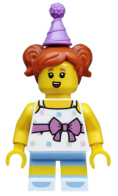 LEGO Collectible Minifigures 71021-6 Birthday Party Girl, minifigure with party hat