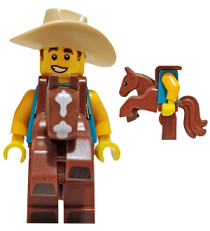 LEGO Collectible Minifigures 71021-15 Cowboy Costume Guy, minifigure in horse costume