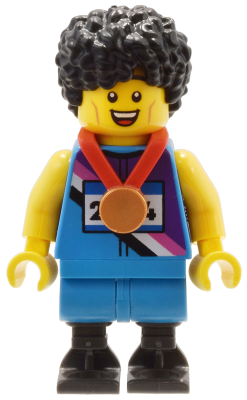 LEGO Collectible Minifigures 71045-4 Sprinter, minifigure with curly hair and running blades