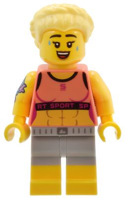 LEGO Collectible Minifigures 71045-7 Fitness Instructor, minifigure with blonde hair and sports top