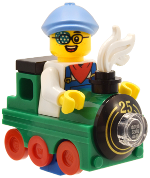 LEGO Collectible Minifigures 71045-10 Train Kid, minifigure in green toy train