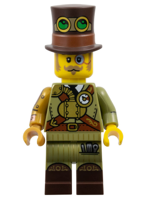 LEGO Collectible Minifigures 71048-12 Steampunk Inventor, minifigure with top hat and goggles