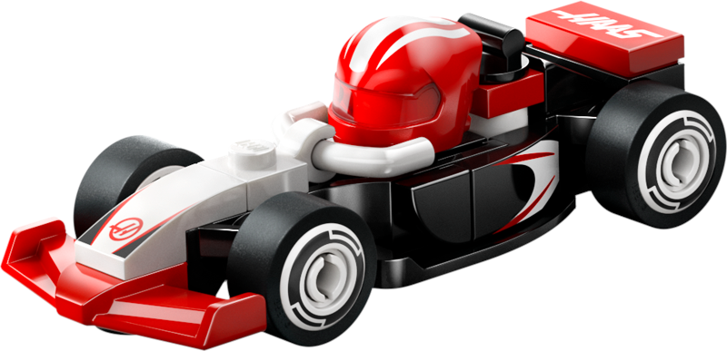 LEGO Collectible Minifigures colf1rc-10 - Haas F1 Team Race Car, F1 Collectible Race Cars