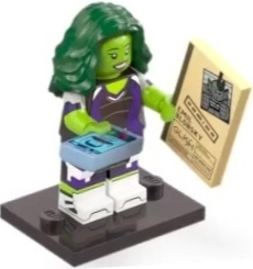 LEGO Collectible Minifigures colmar2-5 - She-Hulk, Marvel Studios, Series 2 (Complete Set with Stand and Accessories)