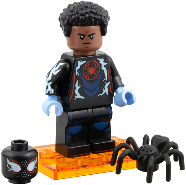 LEGO Collectible Minifigures colspi - Miles Morales / Spider-Man, Spider-Man Across the Spider-Verse (Complete Set met Standaard en Accessoires)