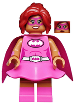 LEGO Collectible Minifigures coltlbm-10 Pink Power Batgirl, minifiguur vooraanzicht met tweede gezicht