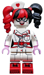 LEGO Collectible Minifigures coltlbm-13 Nurse Harley Quinn, minifigure front view