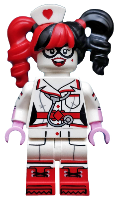 LEGO Collectible Minifigures coltlbm-13 Nurse Harley Quinn, minifigure front view