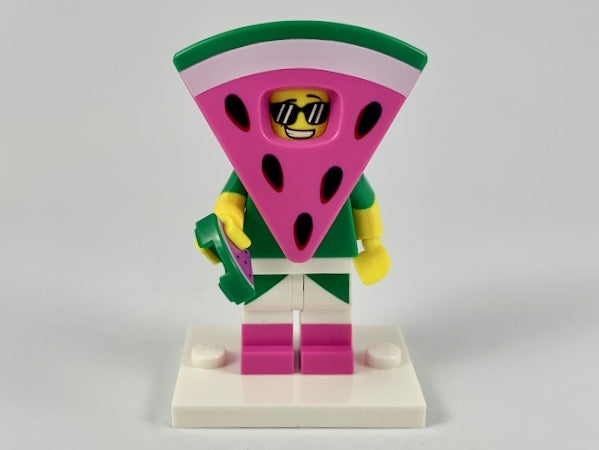 LEGO Collectible Minifigures coltlm2-8 - coltlm2 Watermelon Dude, The LEGO Movie 2 (Complete Set with Stand and Accessories)