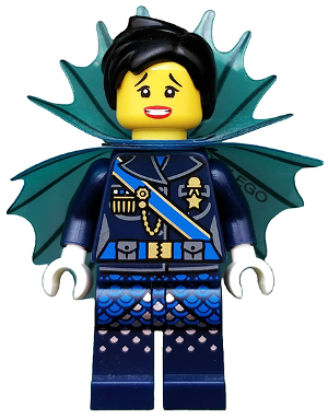 LEGO Collectible Minifigures 71019-11 Shark Army General #1, minifigure with fin collar