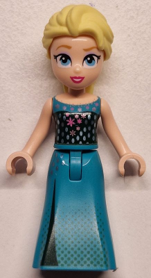 LEGO Minifigure dp190 - Elsa - Dark Turquoise Dress and Dark Green Halter Top
