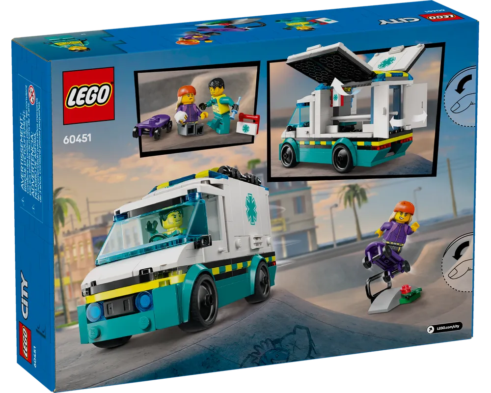 LEGO City 60451 - Emergency Ambulance - Authentic LEGO Set Image 3
