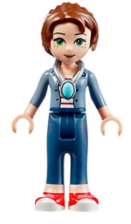 LEGO Minifigure elf044 - Emily Jones - Sand Blue Jacket, Dark Blue Trousers