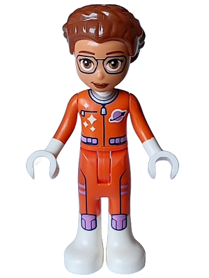 LEGO Minifigure frnd0692 - Friends Olivia (Adult) - Astronaut, Reddish Orange Spacesuit