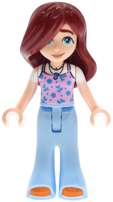 LEGO Minifigure frnd0867 - Friends Paisley - Bright Pink Tank Top, Bright Light Blue Trousers Bell-Bottoms, Orange Shoes
