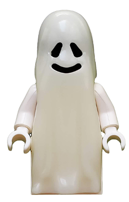 LEGO Minifigure gen002 - Ghost with 1 x 2 Plate and 1 x 2 Brick as Legs - Authentic LEGO Minifigure Main Image