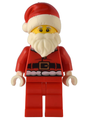 LEGO Minifigure hol284 - Santa - Fur Lined Jacket with 2 Wrinkles on Back, Red Legs - Authentic LEGO Minifigure Main Image