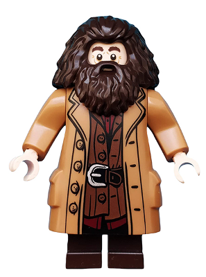 LEGO Minifigure hp144 - Rubeus Hagrid - Medium Nougat Topcoat with Buttons