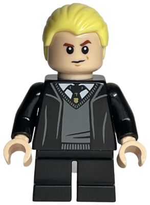 LEGO Minifigure hp321 - Draco Malfoy - Hogwarts Robe, Black Tie, Suspicious - Image 1