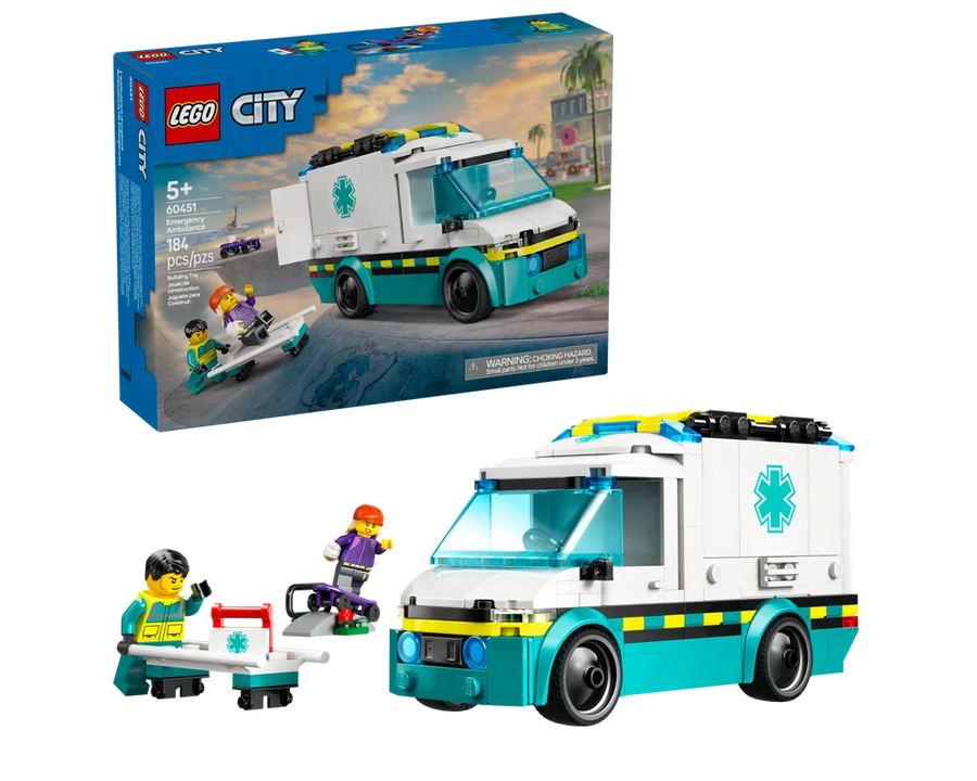 LEGO City 60451 - Emergency Ambulance - Authentic LEGO Set Main Image