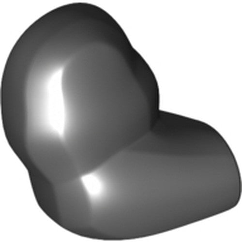 Dark grey, glossy LEGO 10124 Giant Arm, Right, featuring smooth, rounded organic forms.