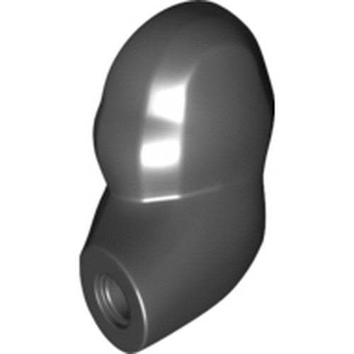Dark grey shiny LEGO Giant Left Arm part (10154) with a smooth, curved shape and a circular connection point.