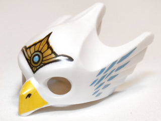 LEGO 12549pb04 - Minifigure, Headgear Mask Bird / Eagle with Yellow Beak, Gold Tiara, and Medium Blue Feathers Pattern