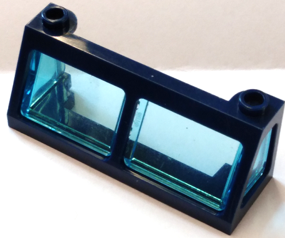 LEGO 13760c02 - Voorruit 2 x 6 x 2 Trein met Trans-Lichtblauw Glas (13756 / 13760)
