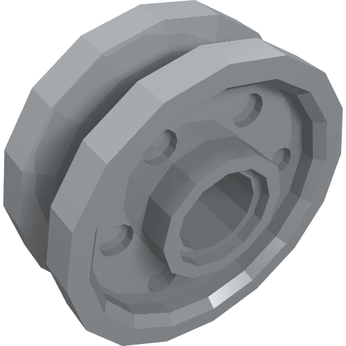 LEGO 13971 - Wiel 18mm D. x 8mm met nep bouten en diepe spaken met binnenring