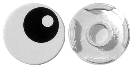 LEGO 14769pb004 - Tile, Round 2 x 2 with Bottom Stud Holder with Black Eye with Pupil Pattern