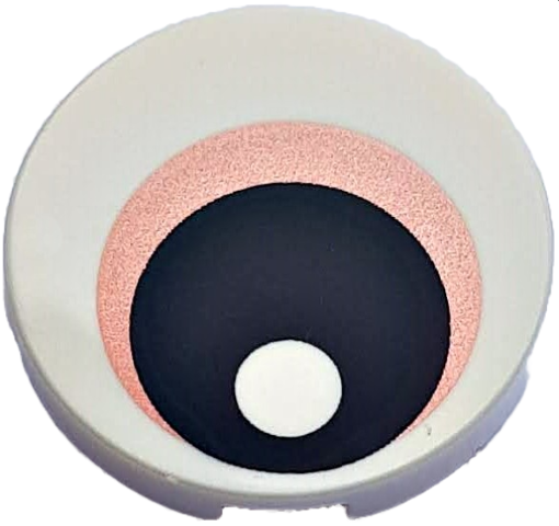LEGO 14769pb265 - Ronde tegel 2 x 2 met Bottom Stud Holder met oog met Copper Iris en Black Pupil patroon