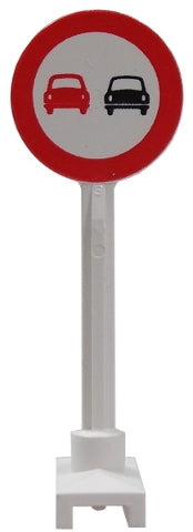 LEGO 14pb05 - Ronde verkeersbord met inhaalverbod patroon