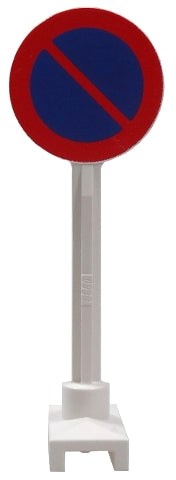LEGO 14pb11 - Road Sign Round with No Parking (Diagonal Upward to Left) Pattern