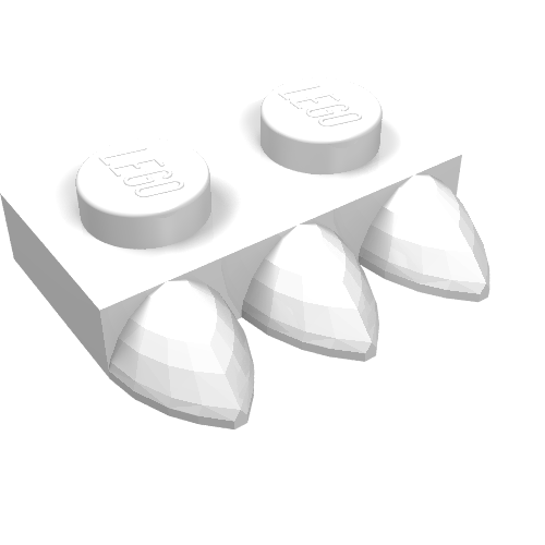 LEGO 15208 - Aangepaste plaat 1 x 2 met 3 Teeth