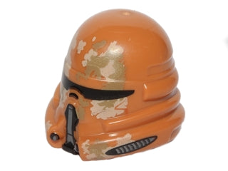 LEGO 15308pb02 - Minifigure, Headgear Helmet SW Airborne Clone Trooper with Tan and Dark Tan Camouflage Pattern