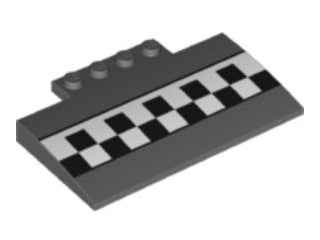 LEGO 15625pb018 - Helling, gebogen 5 x 8 x 2/3 met 4 studs en checkerpatroon