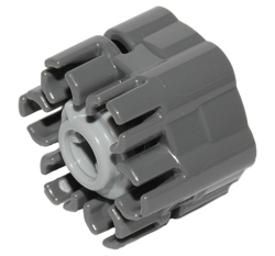 LEGO 18588c01 - Projectile Launcher Part, Rapid Shooter Six Barrel - Angled Barrels with Light Bluish Gray Trigger (18588 / 18587)