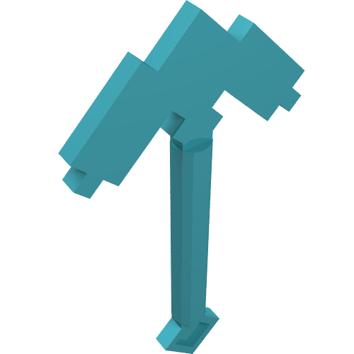 LEGO 18789 - Minifigure, Utensil Pickaxe Pixelated (Minecraft)