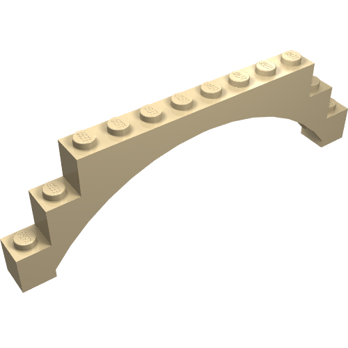 LEGO 18838 - Boog 1 x 12 x 3 Verhoogde Boog met 5 Kruissteunen