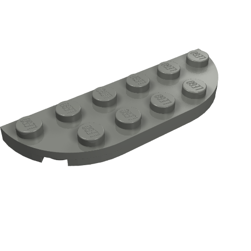 LEGO 18980 - Ronde hoekplaat 2 x 6 dubbel