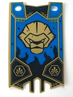 LEGO 20176 - Plastic Vlag 5 x 8.5 met Chima Lion Tribe Patroon