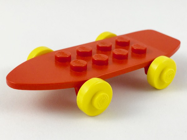 LEGO 2146c01 - Fabuland Skateboard met gele wielen en assen