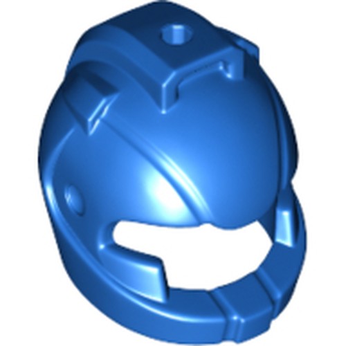 Blue LEGO Minifigure Space Helmet, part 22380, with air intakes on sides and a circular hole on top.