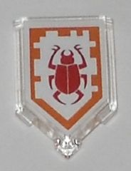 LEGO 22385pb007 - Tile, Modified 2 x 3 Pentagonal with Nexo Power Shield Pattern - Beetle Bomb