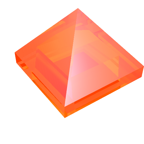 LEGO 22388 - Helling 45 1 x 1 x 2/3 Quadruple Convex Pyramid