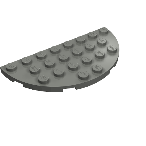 LEGO 22888 - Plate Round Half 4 x 8