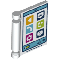 LEGO 24093pb014 - Minifiguur, Boekomslag met Tablet Computer Patroon