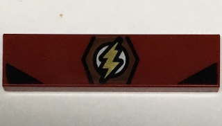 LEGO 2431pb0501 - Tile 1 x 4 with The Flash Logo Pattern