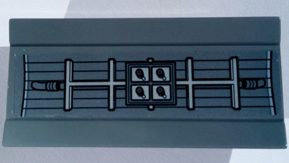LEGO 2440pb021 - Voertuig, Spoiler / Ploegblad 6 x 3 met scharnier met SW Millennium Falcon Radar Patroon (Sticker) - Set 75105